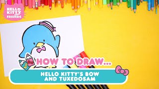How to Draw Tuxedosam and Hello Kitty's Bow | Hello Kitty Crafts