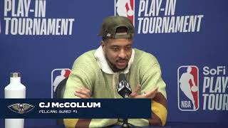 CJ McCollum recaps loss | Pelicans-Lakers Play-In Postgame 4/16/2024
