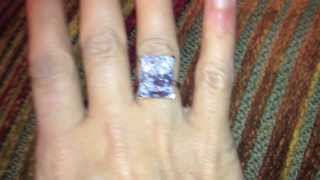 Kim Kardashians Engagement Ring 16 Carat Platinum Engagement Ring- Item PKimYE