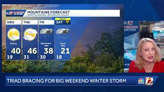 Triad bracing for big weekend winter storm