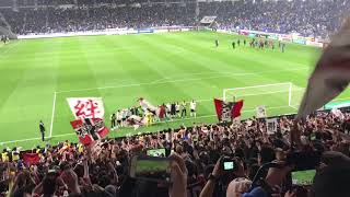 ガンバ大阪×ヴィッセル神戸 勝利後のアウェイマーチ