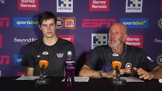 Brian Goorjian and Alex Toohey press conference vs Brisbane Bullets - Round 15, NBL25