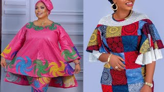 Embroidered Brocade kaftan /Skirt And Blouse || Latest African Ladies Dresses Bubu / Gowns Styles