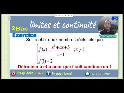 Limites Et Continuité Exercice Corrigés 2 Bac - YouTube