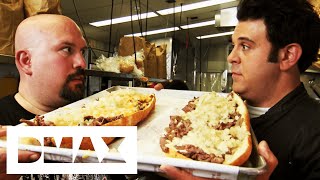 Adam Has To Eat A 20-Inch Philly Cheesesteak In Under An Hour | Man v Food