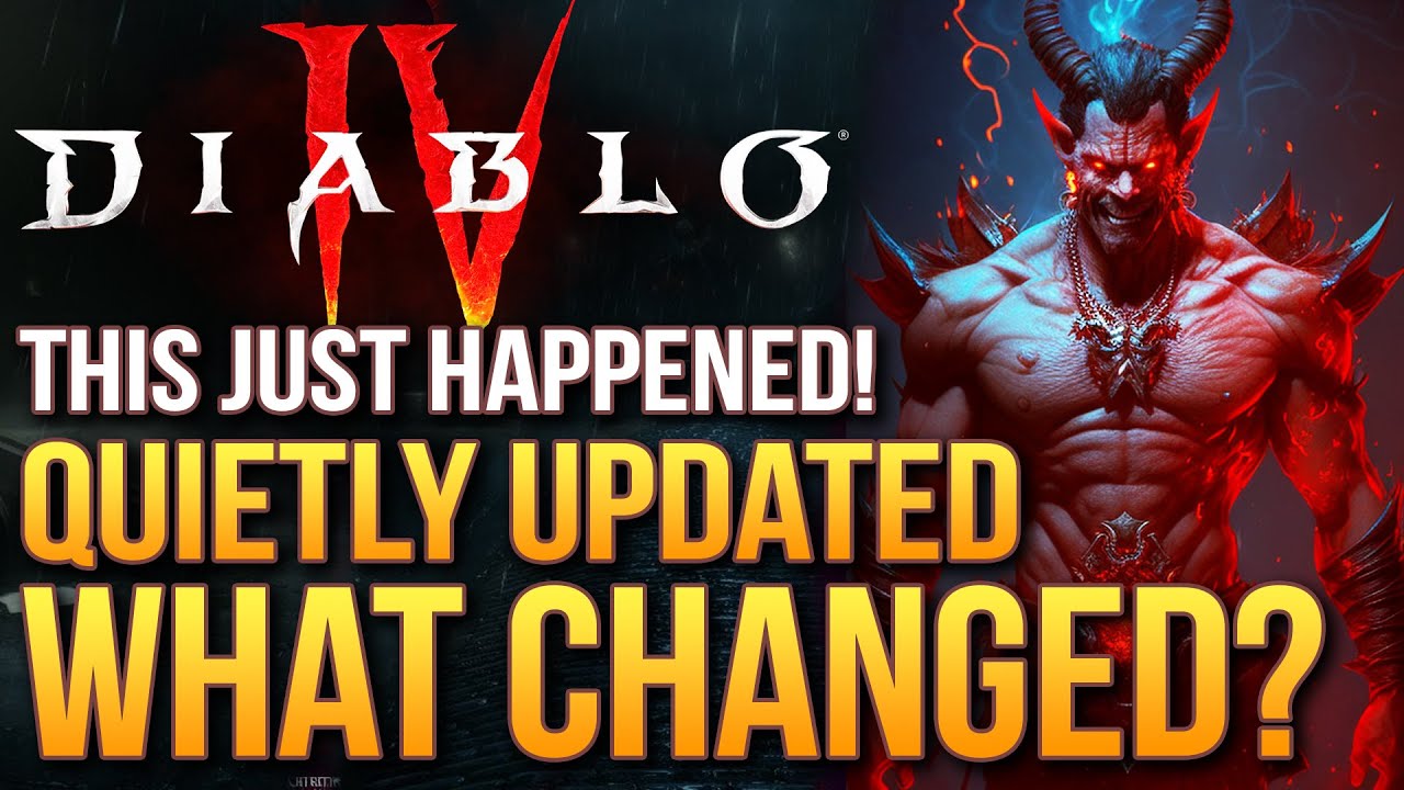 Diablo 4 Was Just Quietly Updated...What Changed? New Official Updates ...