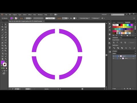 How to Cut a Circle into 4 Equal Parts in Adobe Illustrator How to Cut a Circle into 4 Equal Parts in Adobe Illustrator