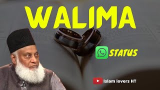 Walima || Dr Israr Ahmed Best Whatsapp Status || Islam Lovers HT