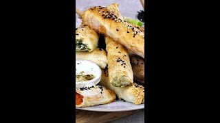 Turkish Borek (Crispy Vegan Spinach Rolls Snack)