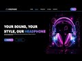 Create Headphones Website Using HTML & CSS | Fast Code