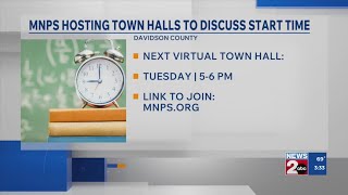 Metro Nashville Public Schools hosting town halls to discuss start time
