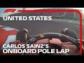 Carlos Sainz's Onboard Pole Lap | 2022 United States Grand Prix | Pirelli