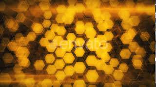 Abstract Technological Background of Glowing Hexagons | Motion Graphics - Envato elements