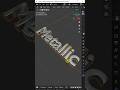 How to make metallic text in Blender #3d #blender3d #blendertutorial