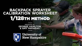 Backpack Sprayer Calibration: 1-128th Worksheet