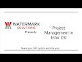 Infor CSI SyteLine Project Management