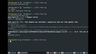 Import C library in Zig