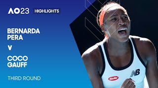Bernarda Pera v Coco Gauff Highlights | Australian Open 2023 Third Round