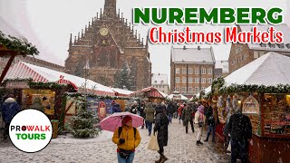 Christmas Markets of Nuremberg, Germany - Day Walk - 4K 60fps with Captions -Nürnberg