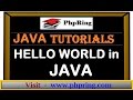 Java Tutorials | Hello World in JAVA using Eclipse IDE | Learn Java Basics | Your First JAVA Program