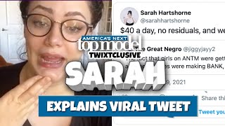 Former Top Model Sarah Hartshorne Explains $40 A Day Viral Tweet ☕ + My Message to Tyra Banks❗ #ANTM