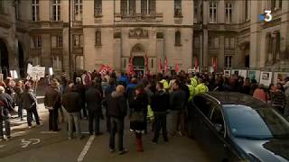 Grève des agents municipaux à Angoulême (Charente)