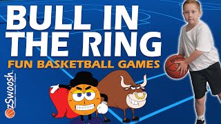 Fun BASKETBALL Drills for Kids - Bull 🐃 in the Ring (Passing Game)