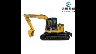 KOMATSU PC 128-2 with dozer.KOMATSU PC128-8 138-8 JAPAN IMPORT WORKING VIDEO SHOW GOOD CONDITION