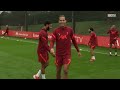 Inside Training Boss goals, big saves and skills in the rondos