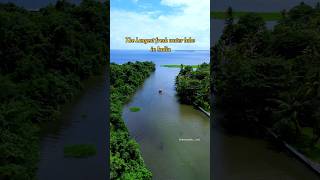 The longest freshwater in India, Vembanad lake, kerala. #shorts #trending shorts #kerala