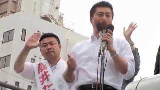 20130704_民主党細野幹事長＠ビックカメラ前（応援演説）