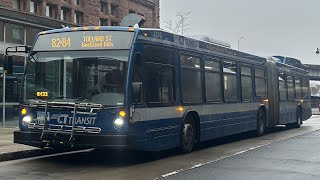 CTtransit 2011 Novabus LFS Articulated Hybrid #1110 Ride on route 82•84