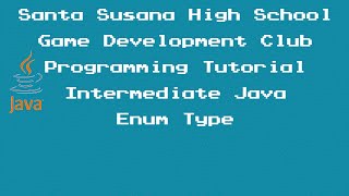 Programming Tutorial 28 - Intermediate Java - 2 - Enum Type