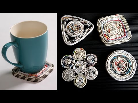 How To Make A Paper Coaster | DIY Newspaper Craft Tutorial How To Make A Paper Coaster | DIY Newspaper Craft Tutorial