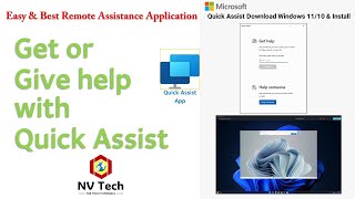 How to give or get help with Quick Assist in Windows 10/11 II Quick assist Remote Support II
