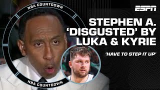 Stephen A. is 'DISGUSTED' in Luka Doncic & Kyrie Irving's first half play 😯 | NBA Halftime