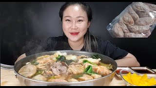 미친만두로 만든 🔥미친만두전골🔥 먹방 SPICY FIRE DUMPLING HOT POT(MANDU JEONGOL) MUKBANG