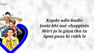 Yaari hai(Lyrics)  - Tony Kakkar_ Riyaz Aly | Siddharth Nigam _Happy Friendship Day Special..