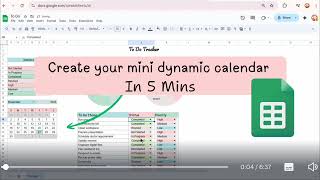 Make a Mini Calendar in Seconds | Google Sheets Tutorial