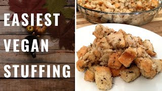 Easy Vegan Stuffing (WFPB, Oil Free)