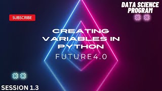 Creating variables in python| Static and Dynamic Typing & Binding|Type Function|Data Science Program
