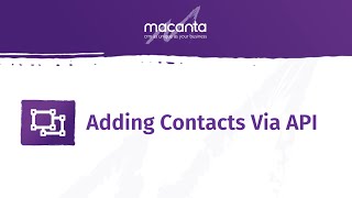 75 - Adding contacts via API
