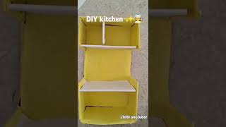 DIY kitchen with cardboard #kitchen #craft #youtubeshorts