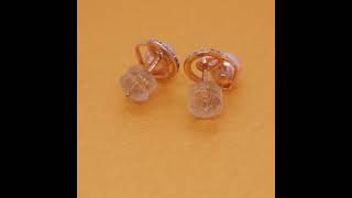 Sweet Entanglement Rose Gold Stud Earrings 2820SLF