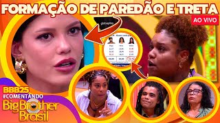 🔥BBB25: FORMAÇÃO DO PAREDÃO AO VIVO, CAMILLA SE SALVA BATE-VOLTA, TRETA C/ VITÓRIA, GIRO DE ENQUETES