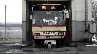 苫小牧市交通部　87年式富士重工5E　88年式日野HU　洗車機通過　【HD】