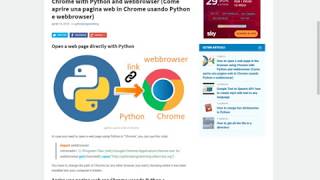 Open link in Chrome with Python and webbrowser.
