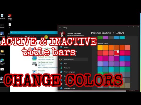 How to Set Colors for Active and Inactive Title Bars in Windows 11