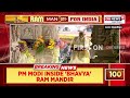 pm modi makes a grand entry at ram mandir minutes before ram lalla idol s pran pratishtha news18