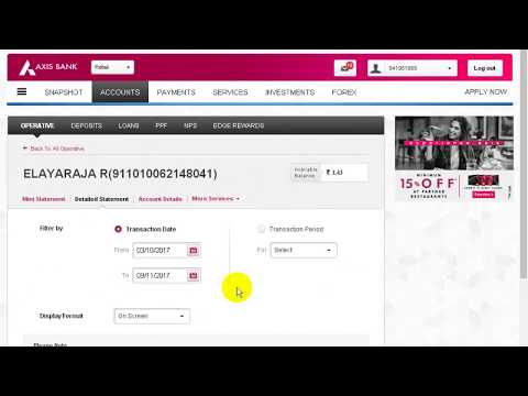 How to Print My Axis Bank Account Statement in Internet Banking How to Print My Axis Bank Account Statement in Internet Banking